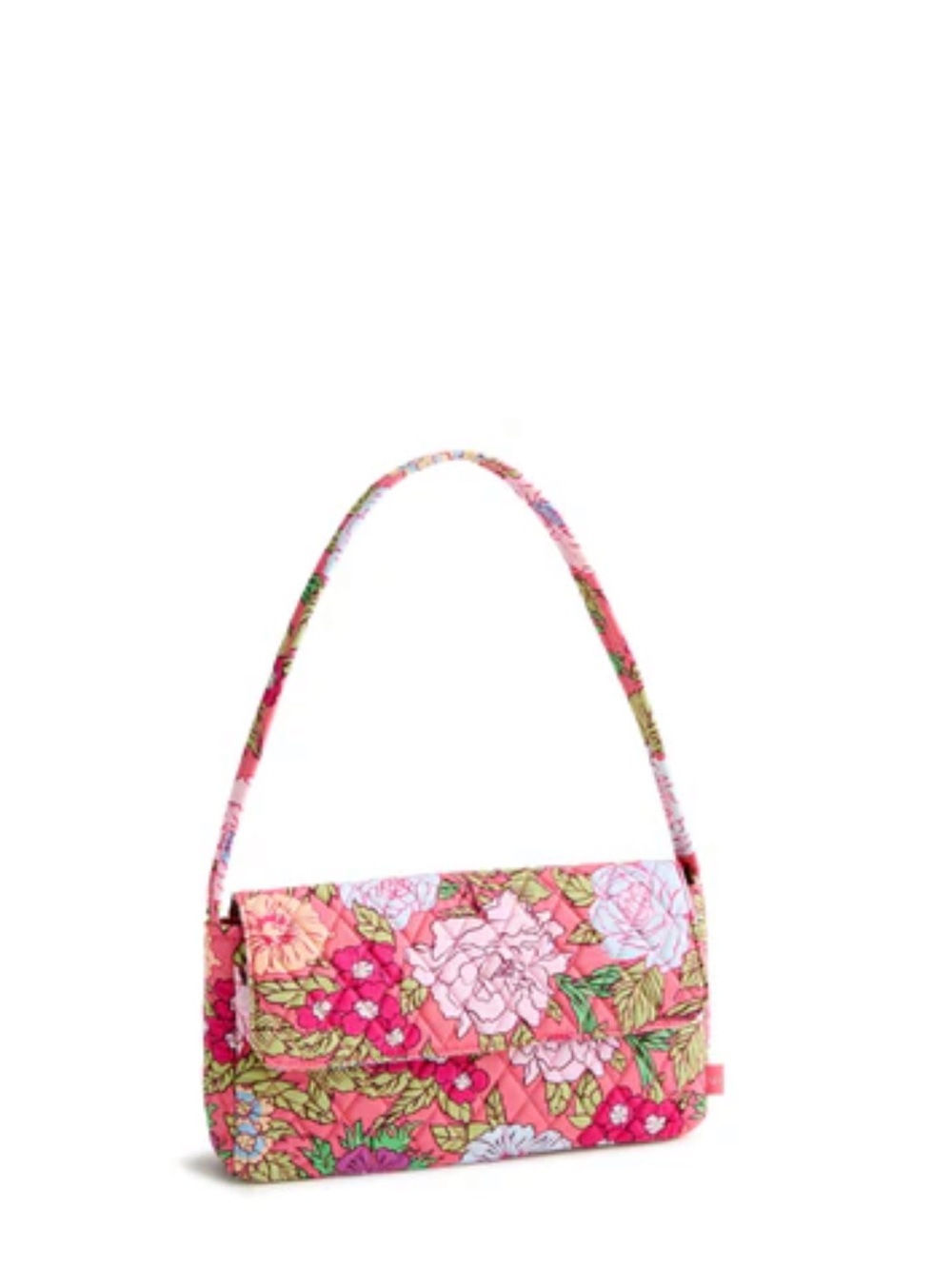 Vera Bradley Pink Floral Quilted Shoulder Purse